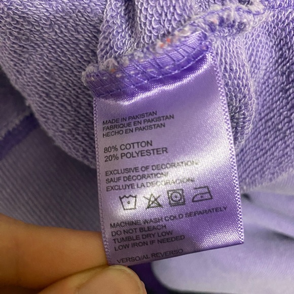 American Vintage Purple Destin Florida Oversized Crewneck Sweater / Sweatshirt - Picture 5 of 5